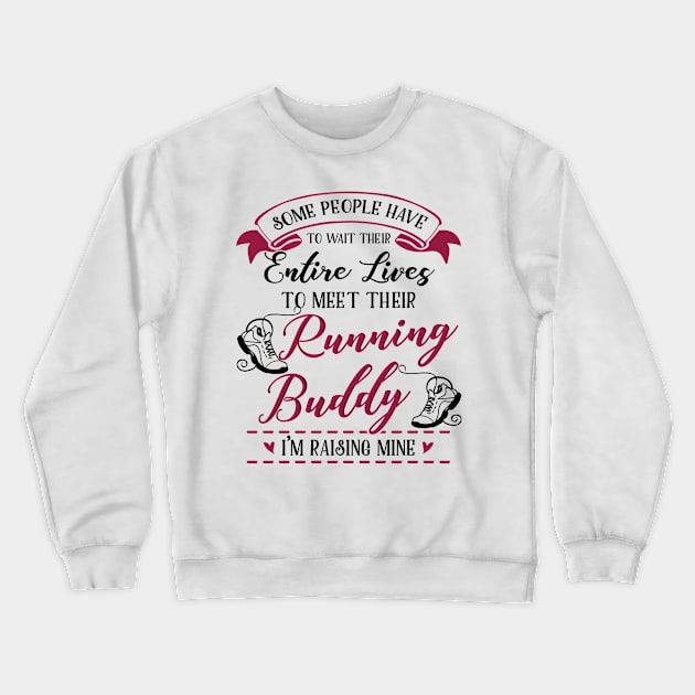 Running Mom and Baby Matching T-shirts Gift Crewneck Sweatshirt by KsuAnn